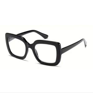 +2.00 Oversized reading glasses Anti blue light . Black